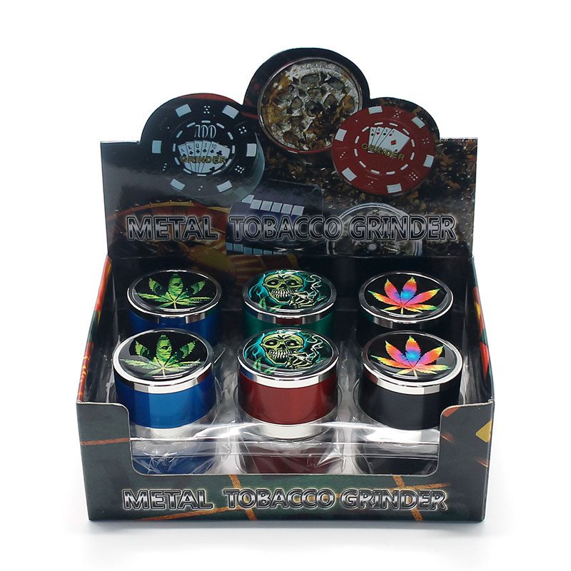 42mm 4 Part Grinder – Assorted (GRZ23544)-12/display