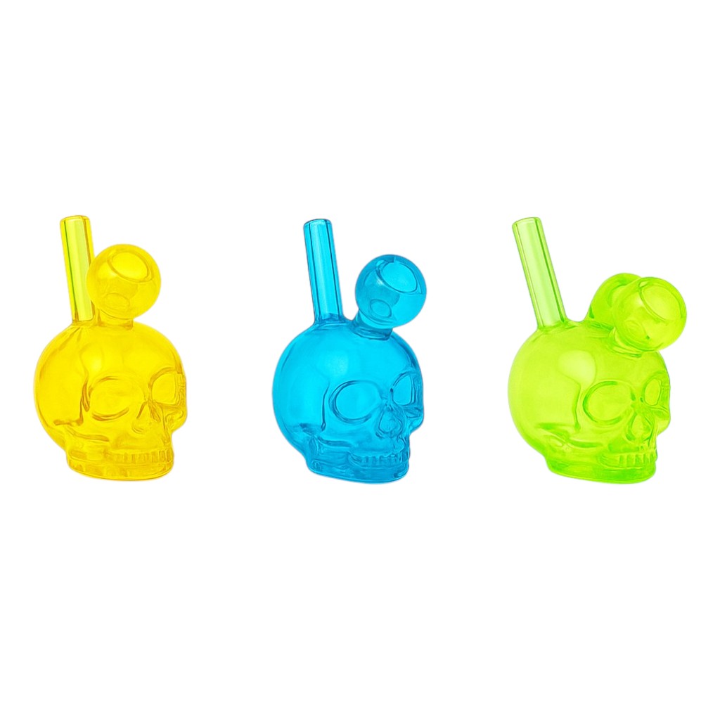 GR-13 - PG1301 Skull Mini Glass Bong Set