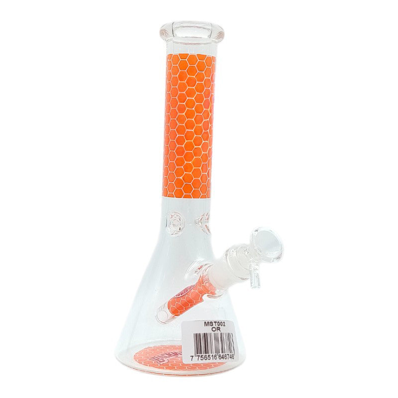 10" Honeycomb Decal Glass Bong (MST002)