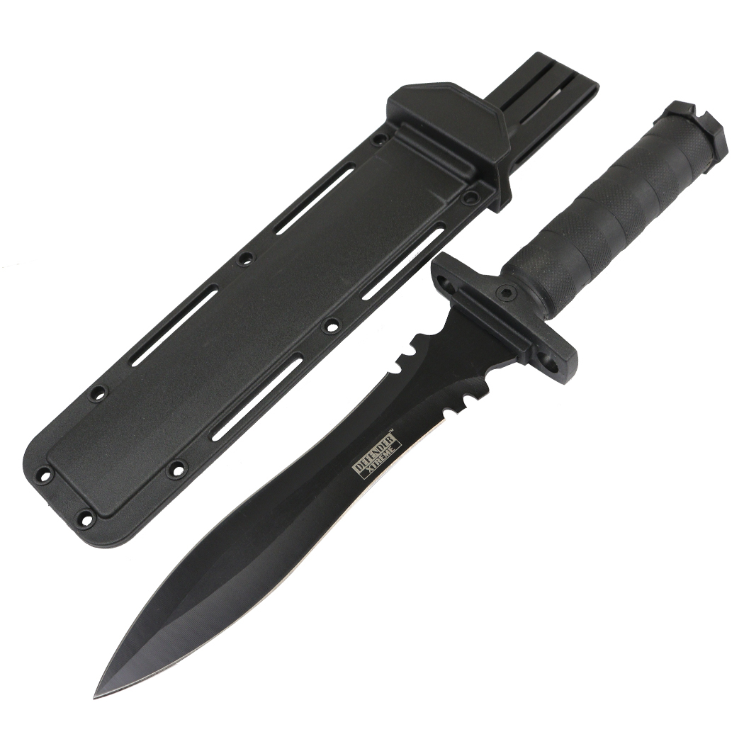 13582 - Defender-Xtreme 14.5" Tactical Hunting Knife ABS Handle Stainless Steel Knives