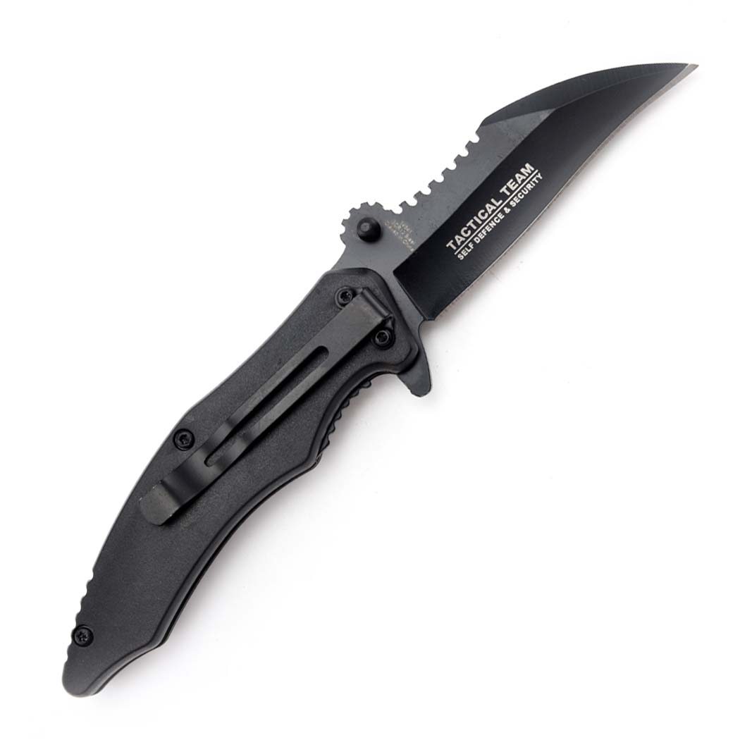 14641 - Defender-Xtreme 7.85" Skull Design ABS Handle Blue 3CR13 Steel