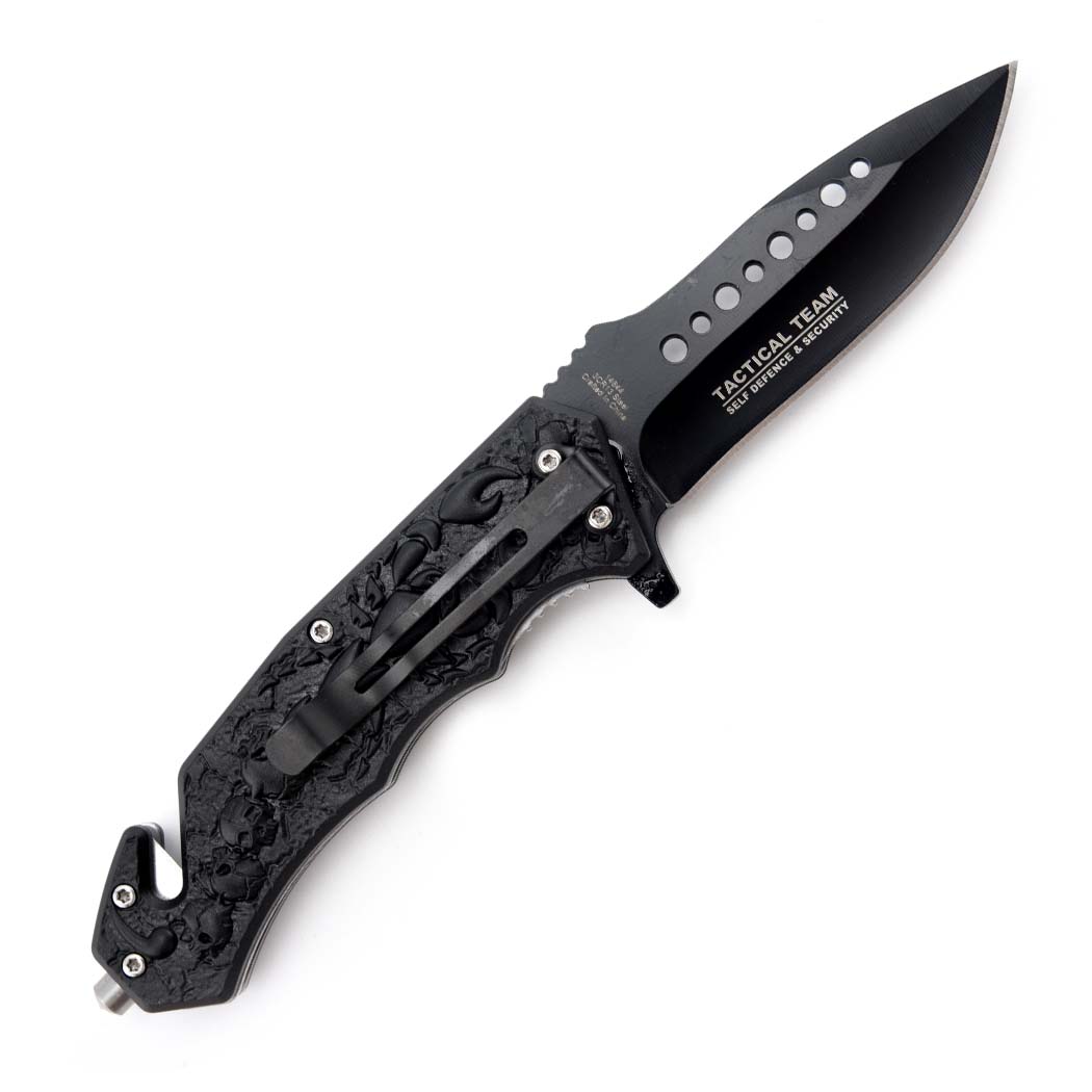 14644 - Defender-Xtreme 8.5" Scorpion Design ABS Handle 3CR13 Steel
