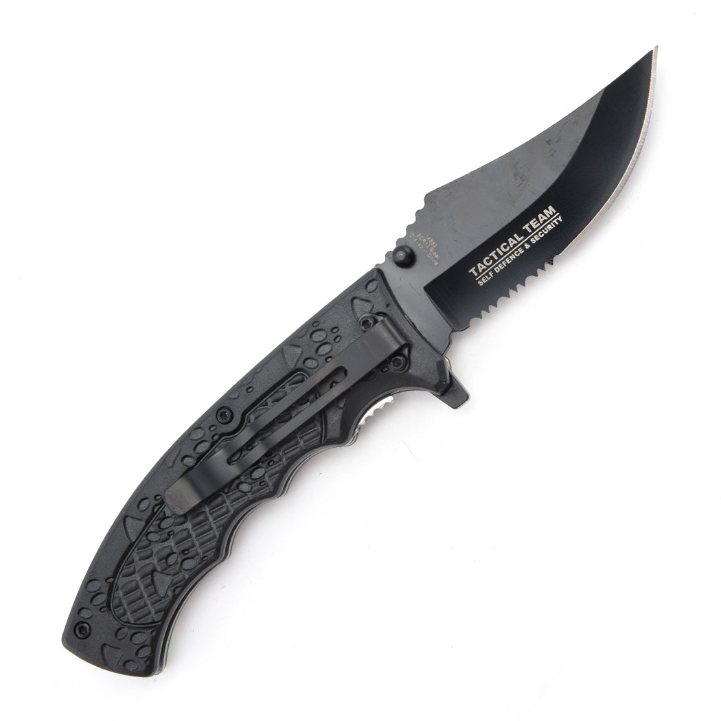 14663 - Defender-Xtreme 8.25" Rainbow Design ABS Handle 3CR13 Steel