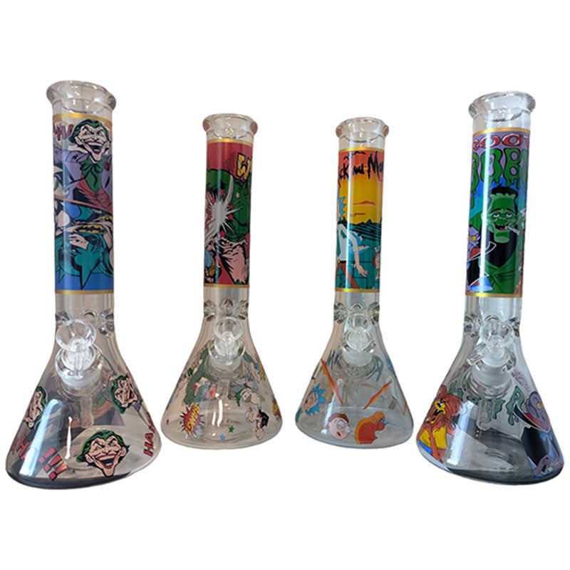 14" Cartoon Decal Bong - (MST010)