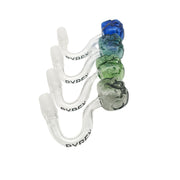 MST160 - Skull Glass Bubbler - Unique Green & Clear Pyrex Glass Smoking Accessory