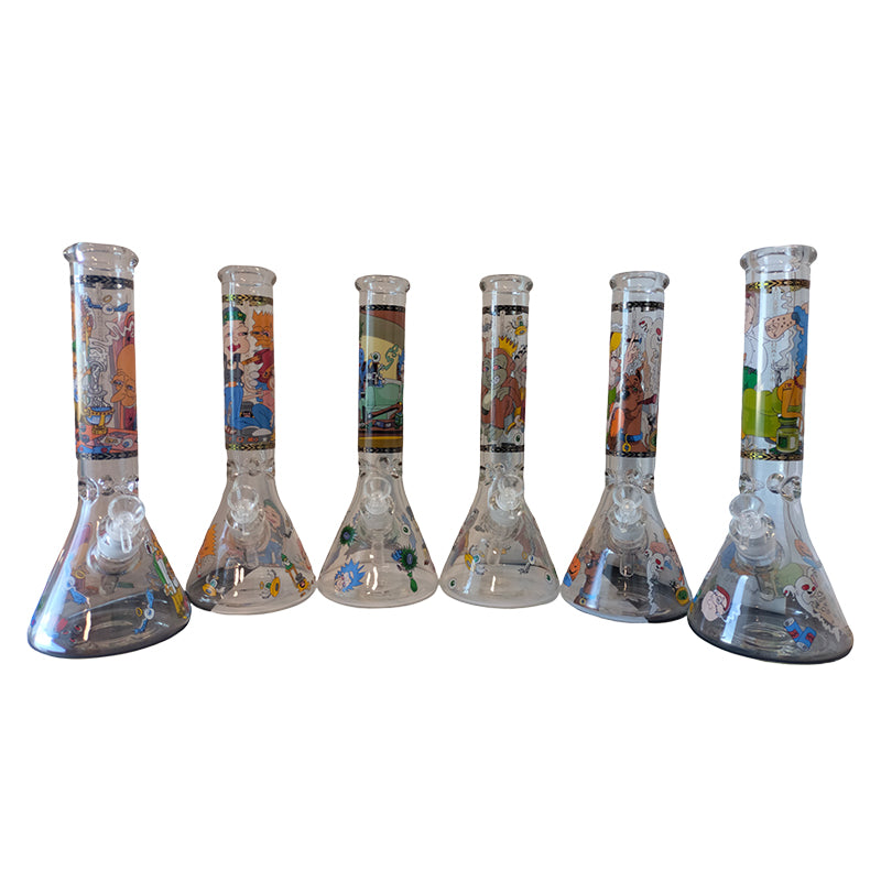 14" Cartoon Decal Bong - (MST011)