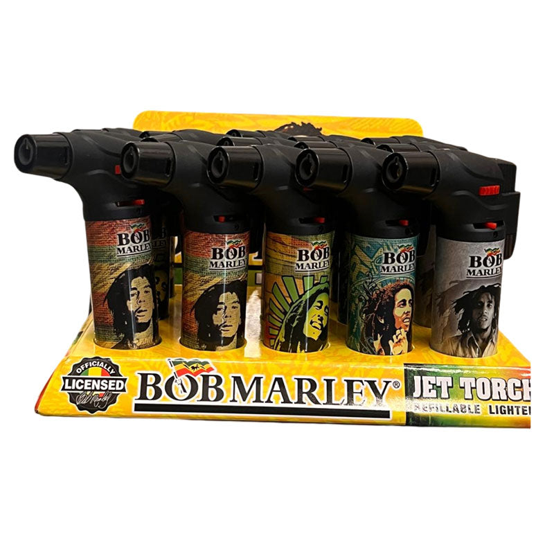 Premium Easy Grip Single Flame Refillable Torch Lighter - 15/Display