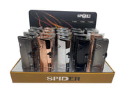 SP-322 Spider Refillable Butane Torch Lighter-20/Display