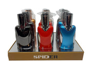 SP-386 Spider Refillable Butane Torch Lighter-9/Display