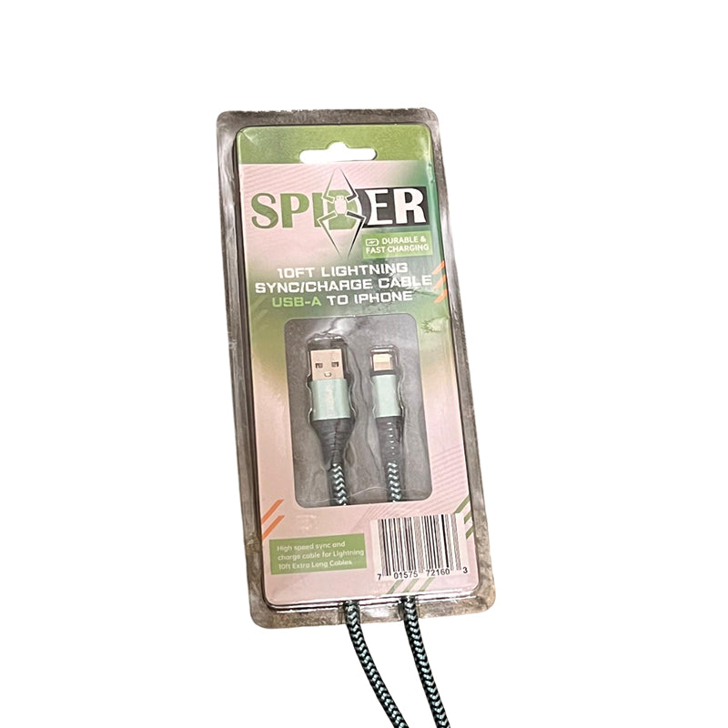 Spider-10` Cable (USB-A to iPhone)