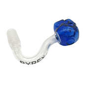 MST160 - Skull Glass Bubbler - Unique Green & Clear Pyrex Glass Smoking Accessory