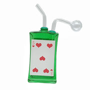 Colored Glass Poker Card Oil Burner Rig MST057