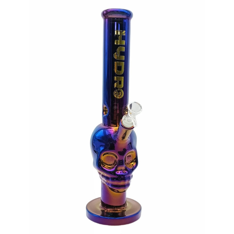 MST104 - Rainbow Skull Glass Bong