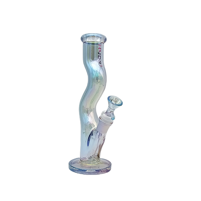 10" Zig Zag Design Glass Bong - Assorted (MST025)