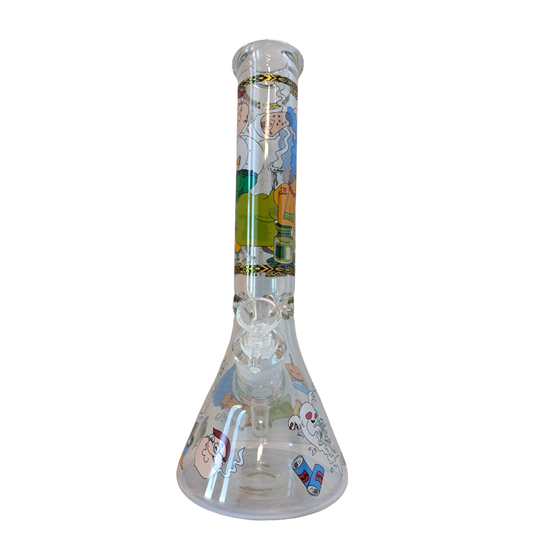 14" Cartoon Decal Bong - (MST011)