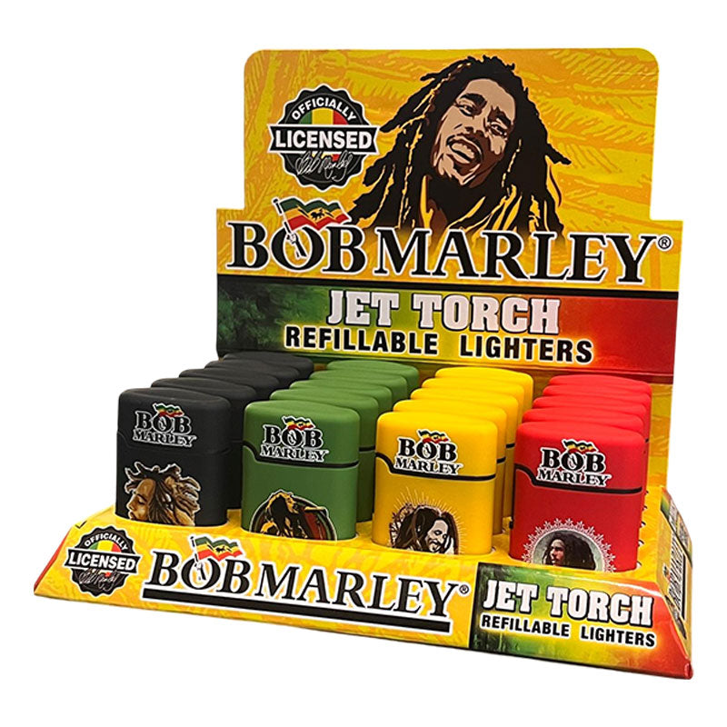 Assorted Color Single Flame Refillable Torch Lighter - 20/Display