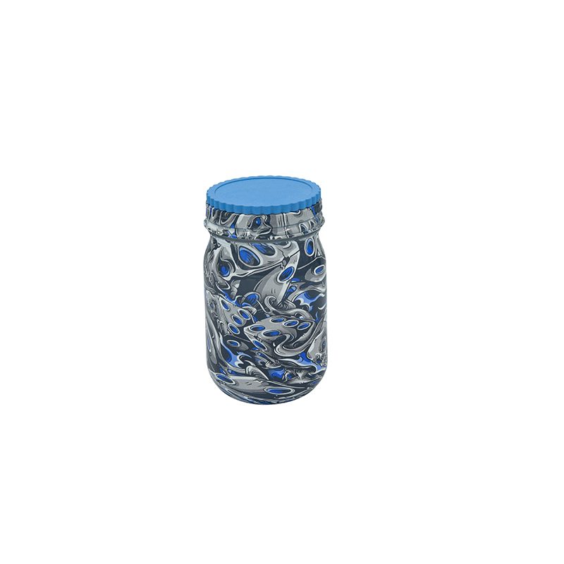 380ml Blue Artistic Design Tobacco Storage Jar – (HP-013A)-6/Display