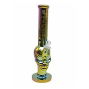 MST104 - Rainbow Skull Glass Bong