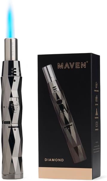 Maven Diamond Windproof Pen Torch Lighters (Gunmental)