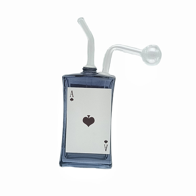 Colored Glass Poker Card Oil Burner Rig MST057