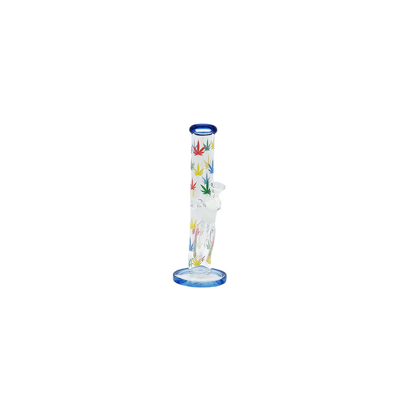 10" Leaf Design Hydro Glass Bong (MST006)