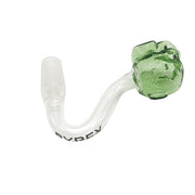 MST160 - Skull Glass Bubbler - Unique Green & Clear Pyrex Glass Smoking Accessory
