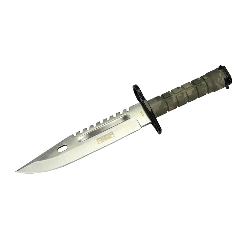 6769 - 13" Green Woodland camo Bayonet Hunting Knife with Sheath