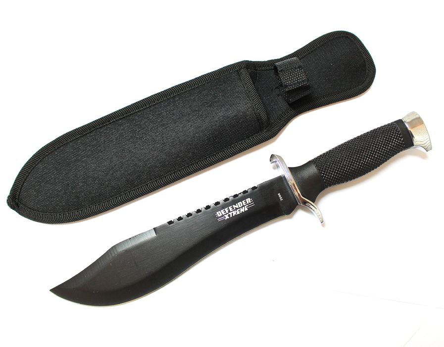 13" Defender Xtreme Serrated Blade All Black (7598)