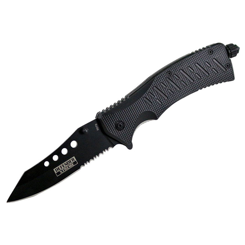 9" Defender Xtreme Folding Knife with Fire Starter (9079)