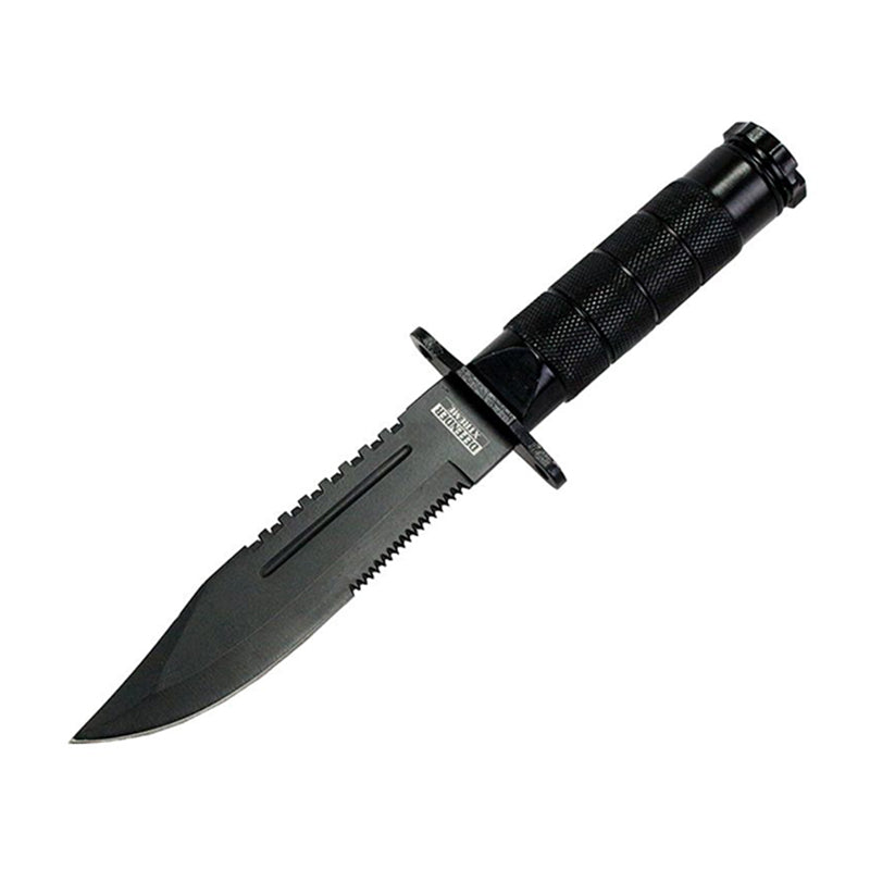 8.5" Heavy Duty Black Mini Survival Knife with Sheath (9090)