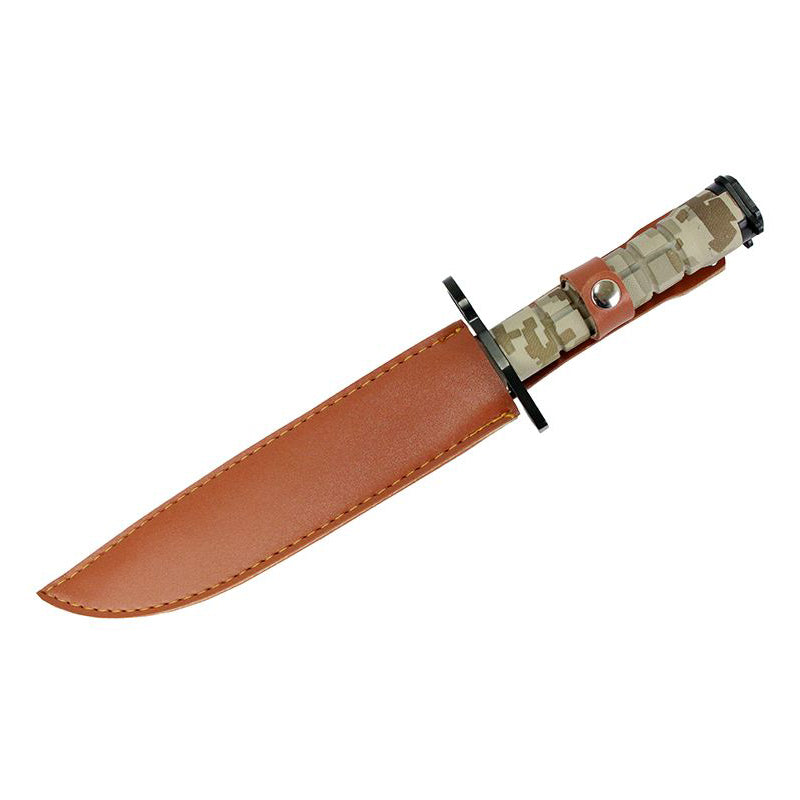 13.5" Desert camo Bayonet Hunting Knife with Sheath (9296)