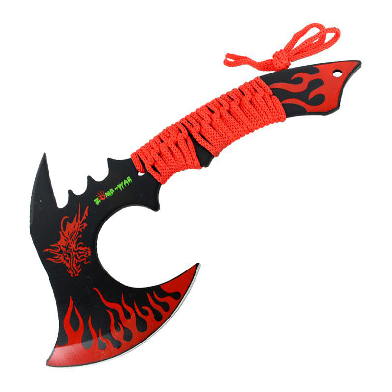 Zomb-War 11" Red Dragon Axe Outdoor Hunting Camping Survival Steel Axe (9613)