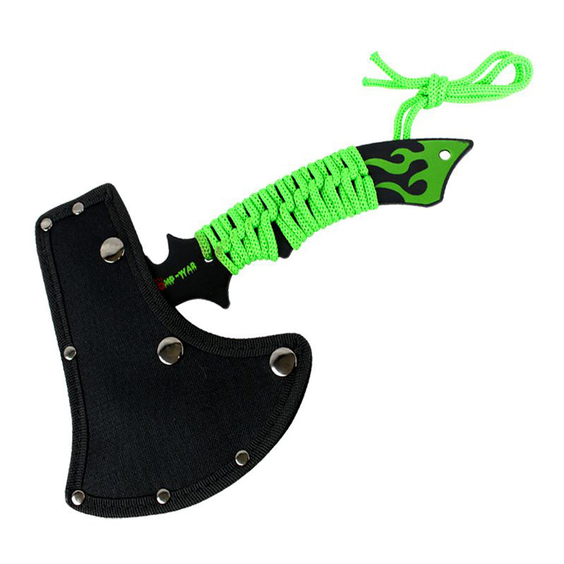 Zomb-War 11" Green Dragon Axe Outdoor Hunting Camping Survival Steel Axe (9614)