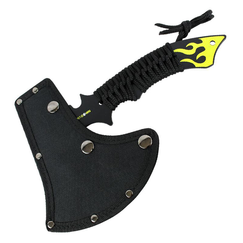 11" Hunt-Down Dragon Fire Axe Hunting Camping Survival Steel Hatchet with Sheath (9615)