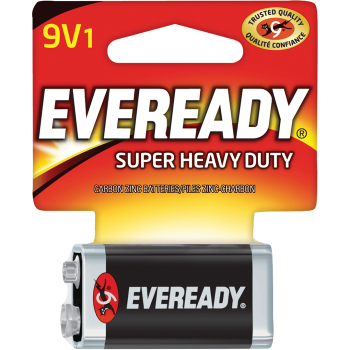 Eveready Super Heavy Duty 9V Battery