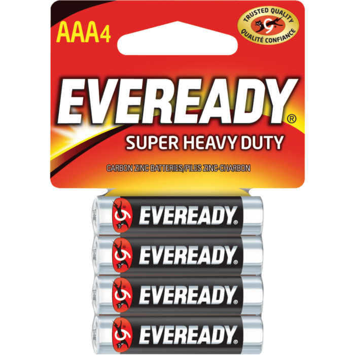 Eveready Super Heavy Duty AAA Battery 4pcs (AAA4)