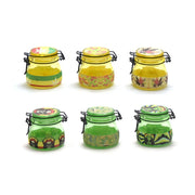 Air Tight Glass Jar – 3″x2.8″ – Assorted Design – (SI23)-6/Display