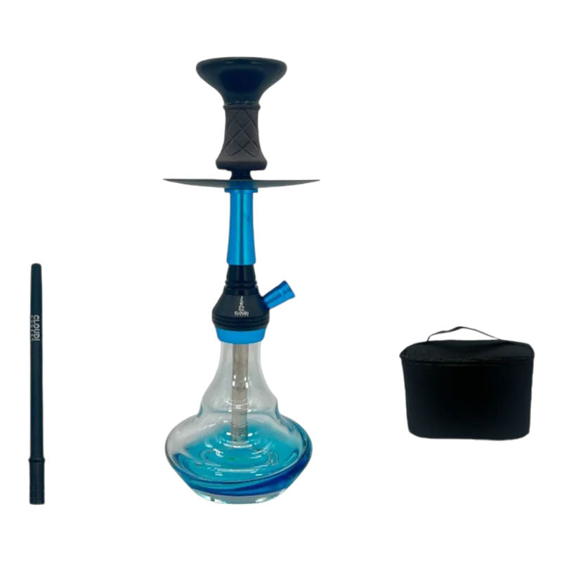 Apex Aluminum & Glass Hookah - Light Blue (0228)