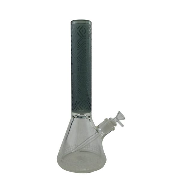 14″ 7MM Deep Sand Blasting Beaker with color top – (C1037+CC268)