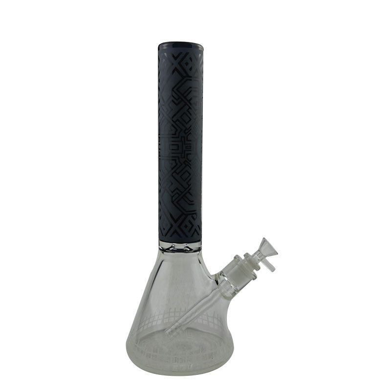 14″ 7MM Deep Sand Blasting Beaker with color top – (C1037+CC268)