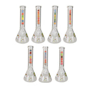 14″ 7MM Monday to Sunday Sticker Glass Bong – Clear (C1559)