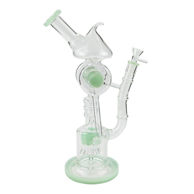 12″ 5MM Recycler Glass Bong (C1575)