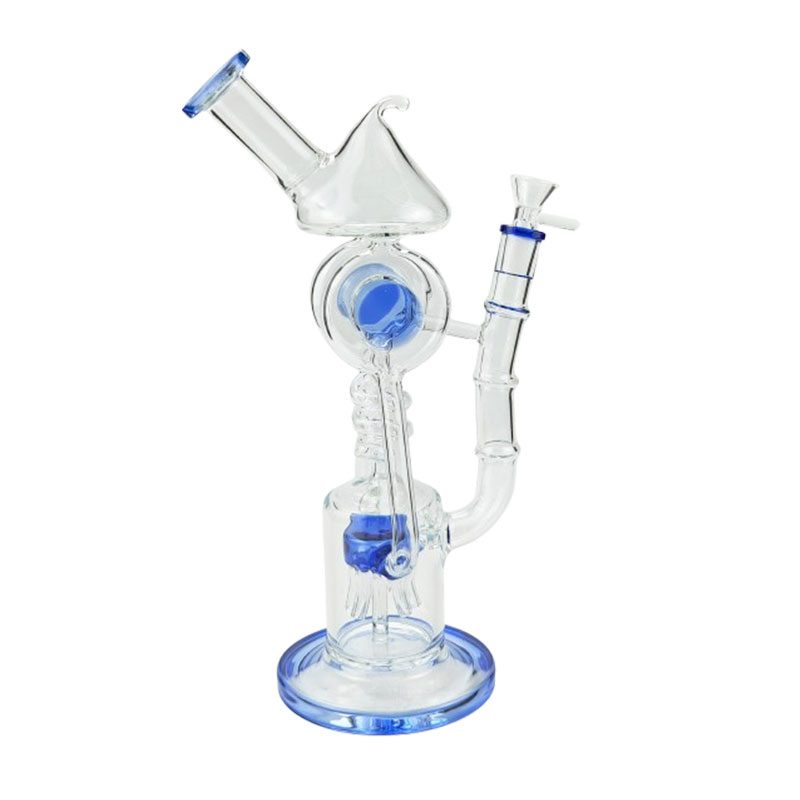 12″ 5MM Recycler Glass Bong (C1575)