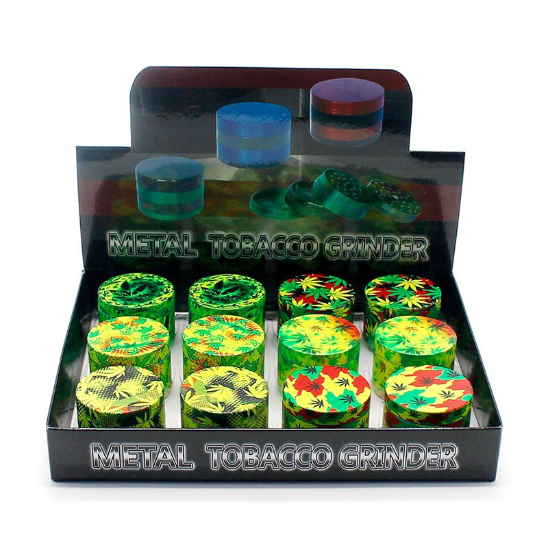 50mm 4 Part Glow in the Dark Grinder - (CSP8036)-12/display