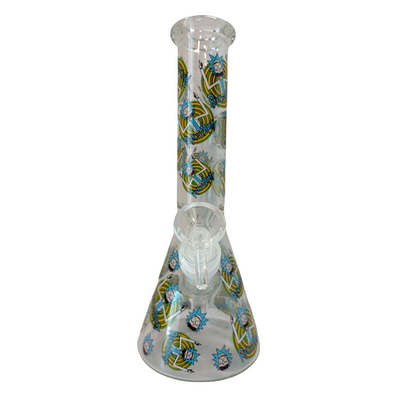 10" Cartoon Design Glass Bong - Clear (MST017)