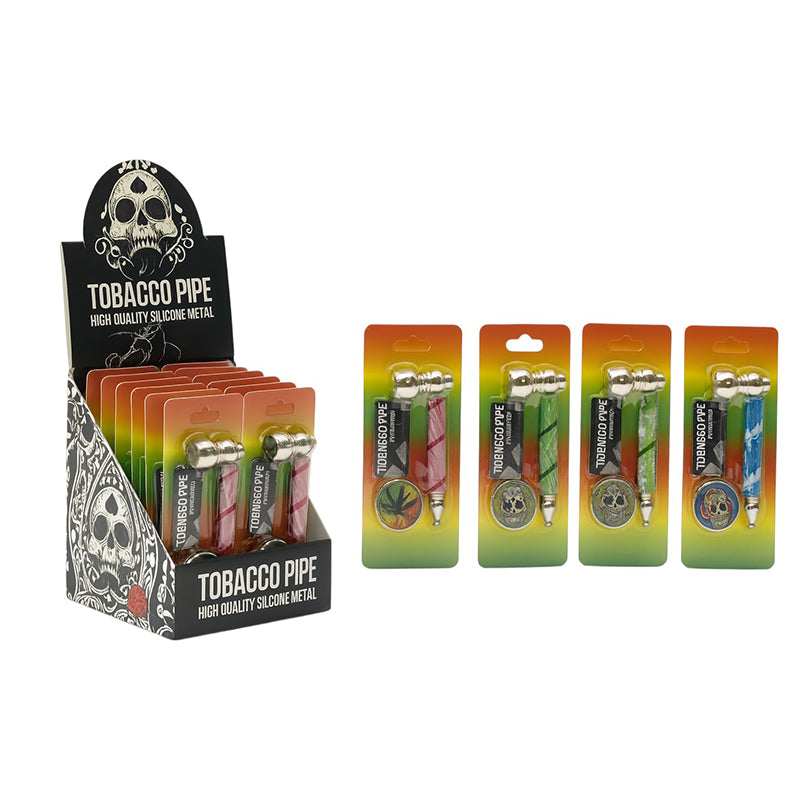 MST4049 - with cap Metal Pipe with Grinder - 12/Display