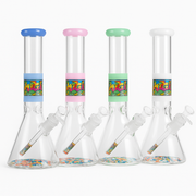 MG-85 - Color-Tip Glass Beaker Bong Set