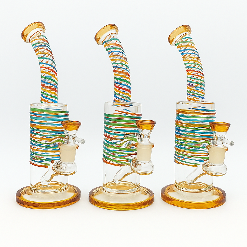 LU-010 - Color Swirl Glass Bong Set