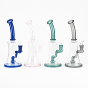 MN-37 - Hourglass Bent-Neck Glass Bong Set