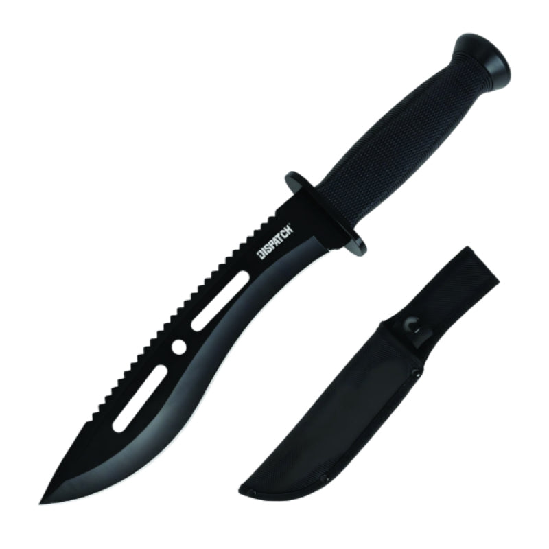12" Black Hunting Knife Stainless Steel with Plastic Handle & Sheath (DP0169-BK)